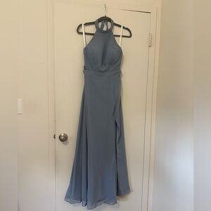 Azazie Clarice Bridesmaids Dress - Dusty Blue